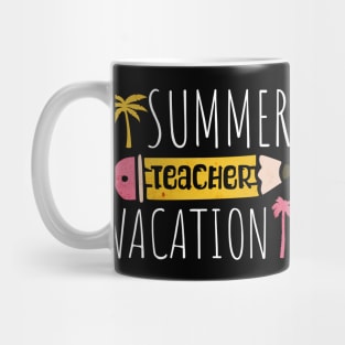 Teacher Summer Vacation Palm Trees Mug